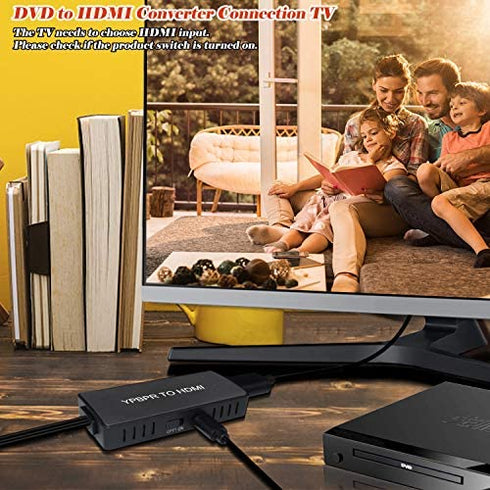 RuiPuo Component to HDMI Converter YPbPr to HDMI Adapter Supports 1080P/720P Compatible DVD, Blu-ray Player, PS2, PS3, Xbox to New HD TV/Monitor or Projector