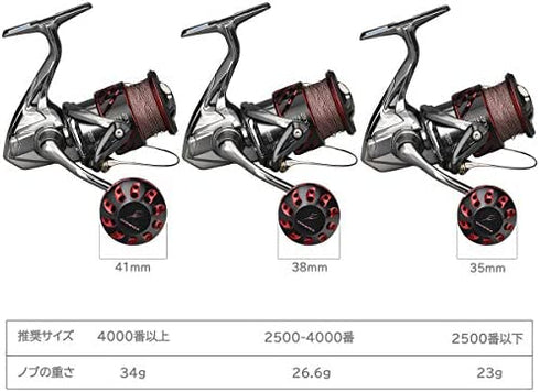 GOMEXUS Power Knob Compatible for Shimano Vanford Stradic CI4+ 1000-4000 Daiwa Fuego LT 2500-4000 Ballistic LT Direct Spinning Reel Handle Knob 38mm