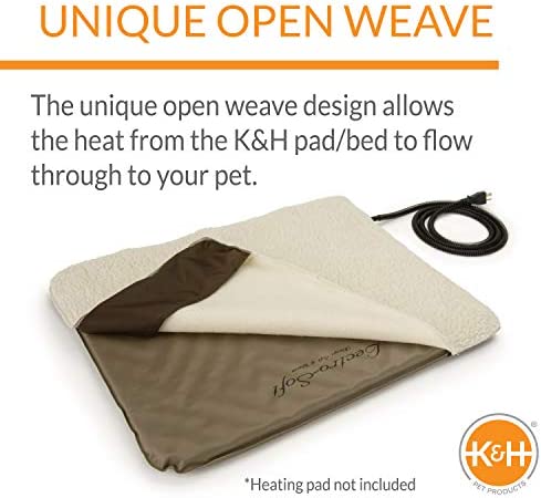 K&H Pet Products Lectro-Soft Outdoor Heated Pad Replacement Cover Fleece Small 14 X 18