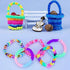 600Pcs Colorful Rubber Bands Refill + 480Pcs S Clip+ 1 Hook for Rubber Band Knitting Hook Tool Kit DIY Rubber Band Bracelet Woven S Clips Connectors Refills for DIY Bracelet Kit