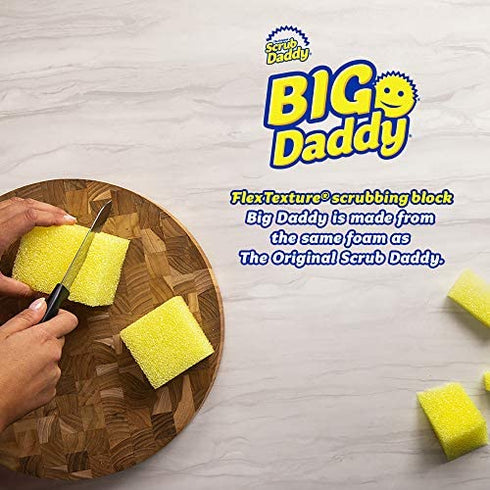 Scrub Daddy Large Sponge - Big Daddy - Scratch-Free Multipurpose Dish Sponge - BPA Free & Made with Polymer Foam - Stain, Mold & Odor Resistant Kitchen Sponge (1 Count)