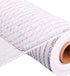 10 inch x 30 feet Deco Poly Mesh Ribbon - White with Silver Foil : RE130127