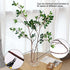 Whonline 43.3inch Artificial Greenery Stems, 2pcs Artificial Greenery Faux Branches for Vase Filler, Faux Ficus Twig with Green Eucalyptus Leaves for Home Office Decor