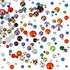 AD Beads 1440 Pieces Mixed Size No Hotfix Glue on Quality Glass Flatback Rhinestones Round Crystal Gems ( 32 Mixed Color )