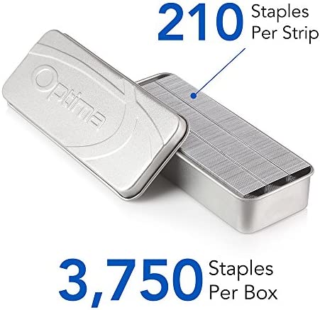 Swingline Staples, Optima, Premium, 1/4" Length, Jam Free Staples for Swingline Stapler Heavy Duty, Perfect for Home Office Supplies & Desktop, 40 Sheet Capacity, 210/Strip, 3750/Box, 1 Pack (35556)