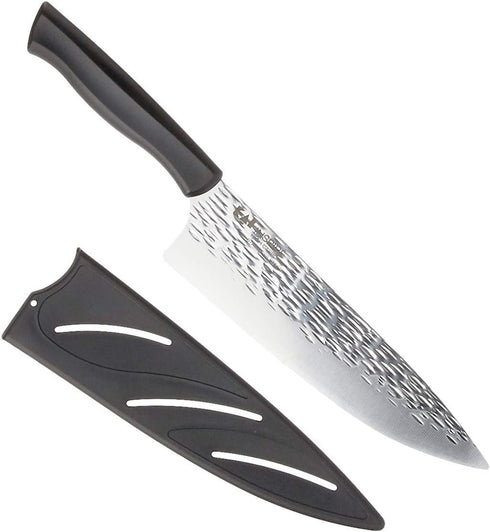 Kai 8-Inch Inspire Chef Knife, 8 Inch Blade with Sheath, , Black/Silver