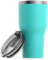 RTIC Tumbler with Splash Proof Lid, 30 oz, Teal, Insulated Travel Stainless Steel Coffee Mug, Sweat Proof, Keeps Hot & Cold Longer