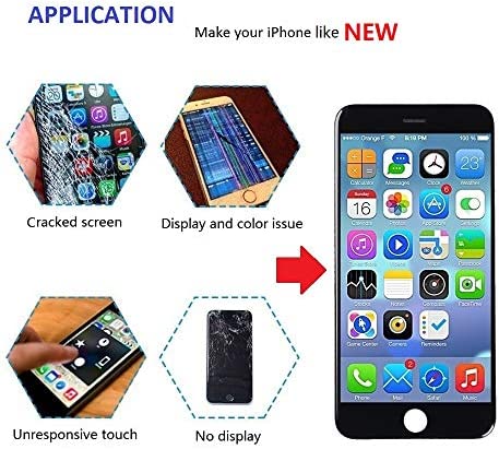 Brinonac Screen Replacement for iPhone 8/SE 2020 4.7 inch LCD Digitizer Touch Screen LCD Replacement Screen Frame Assembly Full Set with Tools and Screen Protector (Black)