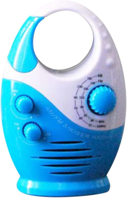 Shower Radio, Bathroom Radio AM FM, Waterproof Hanging Shower Radio Adjustable Volume