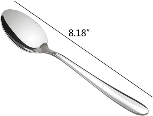 Kekow 12-Piece Stainless Steel Flatware Dinner Spoons, 8.18-INCH