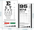Snellen and Rosenbaum Pocket Eye Chart - Pack of 2 Cards