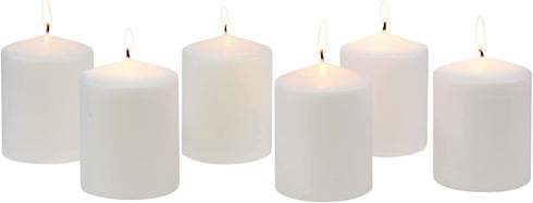 Stonebriar 35 Hour Long Burning Unscented Pillar Candles, 3x4, White