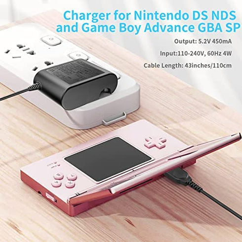 Gameboy Advance SP Charger, AC Adapter for Nintendo NDS and Game Boy Advance SP Power Charger, Wall Travel Charger Power Cord 5.2V 450mA for Nintendo DS Gameboy Advance Charger