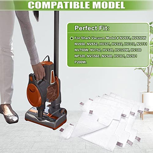 4 Pack Pads for Shark Replacement Washable Microfiber HV300 Series Pad for Shark Dust-Away, Rocket, Rotator, Navigator Lift-Away Pro Vacuum, Ultra Light Stick Vacuum Cleaner - Replace Part # P200W