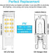 G9 LED Bulb, G9 Light Bulbs 5W (40W Halogen Equivalent), Daylight White 6000K G9 Bi Pin Base Chandelier Light Bulb, 120V 450LM Non-Dimmable LED Bulbs for Bedroom Home Lighting (6 Pack)