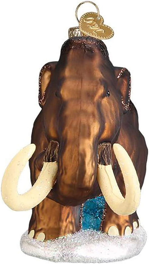 Old World Christmas Ornaments Woolly Mammoth Glass Blown Ornaments for Christmas Tree