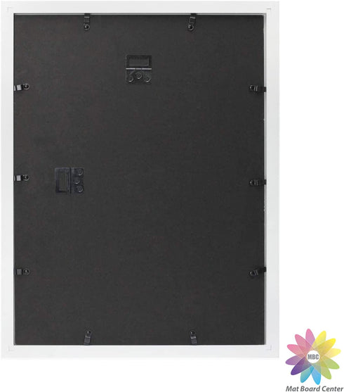 MBC Mat Borad Center 12x16 Picture Frames with Plexiglass for Picture 8.5x11 with Mat or 12x16 without Mat, Wall Mounting Display (White)