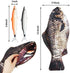 Fish Shaped Pencil Case Novelty Fish Pen Bag Fish Coin Purse Funny Pencil Case with Padded Thick Foam Lining and 4 Pieces Cute Fish Pens Fish Gifts for School Classroom Supply