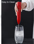 Qweeon Handheld Milk Frother,Coffee Frother Rechargeable Milk Frothers 3 Speeds Drink Mixer with 2 Stainless Whisk for Cappuccino Latte Red