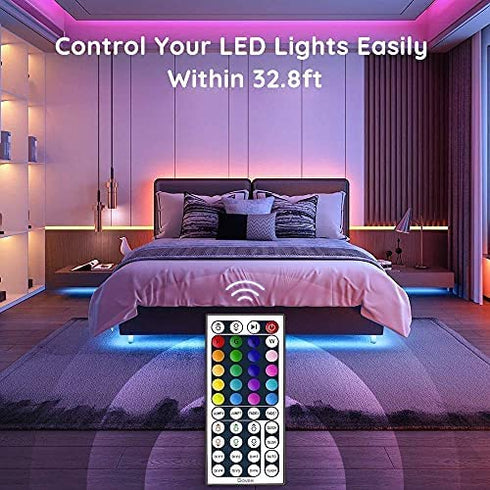 Govee 16.4ft LED Strip Lights, Color Changing Light Strips with Remote, RGB LED Lights for Room, Bedroom, Living Room, Kitchen, Home, Party, Ceiling