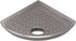 Questech Metro Flatback Bathroom Corner Shower Shelf, Wall Mounted Foot Rest, 5 Inches, Brushed Nickel Metal Finish