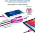Fast Charging USB C Car Charger for Samsung Galaxy S22 S21 S20 FE S10 S9 S8 Note 20 Ultra A53 A13 A02S A12 A32 A42 A11 A20 A21 A51 A50, Quick Charge 3.0 +2.4A Rapid Car Adapter with 6ft Type C Cable