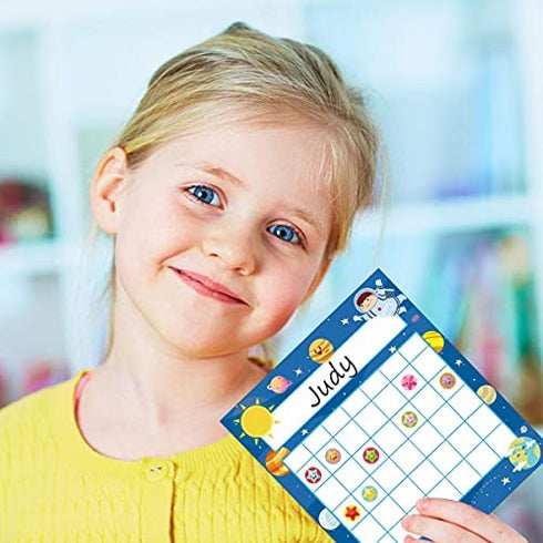 60 Classroom Incentive Chart in 2 Designs Space and Animal Theme with 1056 Star Stickers for Teachers Students