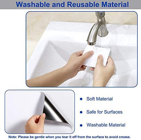 Dry Erase Whiteboard Sticker for Fridge, 16.5×11.7in Removable Whiteboard Sheet for Non-Magnetic Stainless Steel Glass Door w/ 2 Markers & 1 Eraser, Washable Sticky Note, No Residue, Any Shiny Surface