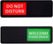 Kichwit Privacy Sign for Offices or Homes, Do Not Disturb Sign, Welcome Please Knock Sign, Black, 8.2 x 2.8 Inches