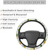 HUGS IDEA Halloween Universal Size Car Steering Wheel Cover Punk Skull Design Stretch-on Car Accessories for Women Girl Suitable for SUV Sedan Vans Trucks
