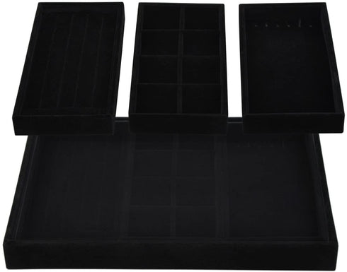 ORIGIA Drawer Organizer 4 in One Stackable Jewelry Accessary Tray Display Storage