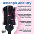 Wet Brush Volume & Body Round Brush for Thick to Coarse Hair - Volumizing Salon Blow-Out with Less Pain, Effort & Breakage - Professional & Lightweight Natural Boar Bristle Detangles and Removes Knots