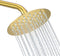Anlisnut 6 inch High Pressure Rain Shower Head,Copper Screw Joint, Integrally Formed Swivel Ball,304 Stainless Steel Fixed Showerhead (Brushed Nickel)