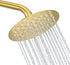 Anlisnut 6 inch High Pressure Rain Shower Head,Copper Screw Joint, Integrally Formed Swivel Ball,304 Stainless Steel Fixed Showerhead (Brushed Nickel)