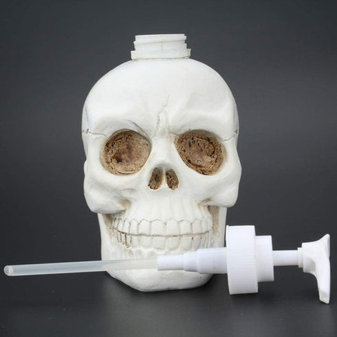 HEMOTON Skull Empty Dispenser Bottle for Hand Soap Shampoo Lotion Shower Gel Liquid Halloween Gothic Decor