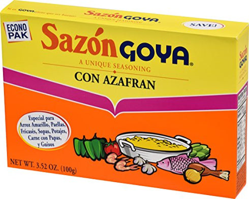 Goya Sazón Seasoning With Azafran, 3.52 Oz Box