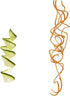 Kuhn Rikon Click-N-Curl Spiralizer Set with Swiss & Julienne Peelers, White/Orange/Green