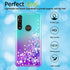 Gritup Moto G Power Case, Motorola G Power Phone Case with HD Screen Protector for Girls Women, Cute Clear Gradient Glitter Liquid TPU Slim Phone Case for Motorola Moto G Power Teal/Purple
