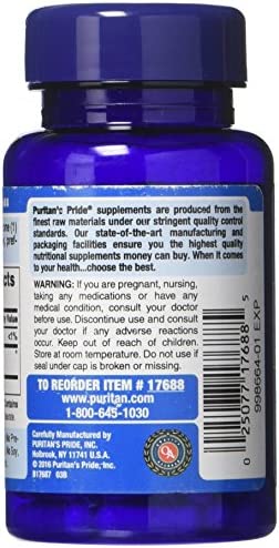 Puritans Pride Hyaluronic Acid 100 mg Capsules, 60 Count