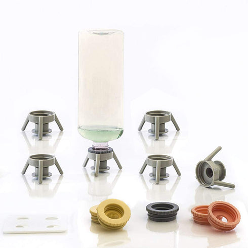 Flip-It! Bottle Emptying Kit - Flip Bottle Upside Down to Get Every Drop Out of Lotions, Shampoos and Kitchen Condiments (6 Pack, Pastel Color Edition)