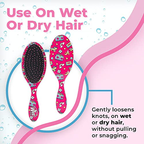 Wet Brush Original Detangler Brush - Radio, Happy Hair - All Hair Types - Ultra-Soft Bristles Glide Through Tangles with Ease - Pain-Free Comb for Men, Women, Boys & Girls