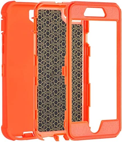 Case for iPhone SE Orange 2020,Protective Phone Case Heavy Duty 3 in 1 Full Body Defender Cover Durable Shockproof Rubber Shell for iPhone 6 6s 7 8