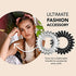 invisibobble Original Traceless Spiral Hair Ties - Pack of 8, Crystal Clear and True Black- Strong Elastic Grip Coil Accessories for Women - Non Soaking - Gentle for Girls Teens and Thick Hair