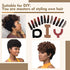 MIMAN 3Packs 10 Inch Short Crochet Hair Braiding 8MM Bouncy Carrie Curls Crochet Hair for Women Synthetic Braiding Hair (Natural black #1B)