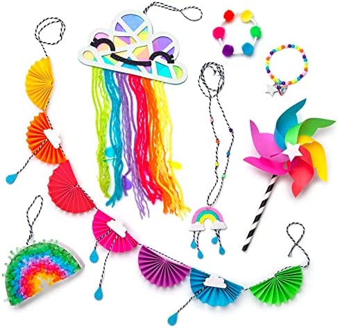 Craft-tastic – I Love Rainbows Craft Kit – Make 6 Colorful Arts & Crafts Projects