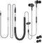 Avantree Long Cord Earbuds for TV & PC, 18ft / 5.5m Extension Cable Earphones with Mic & Extra Long Spring Coil Wire, Metal Stereo in-Ear Wired Bass Headphones for 3.5mm Audio Output Devices - HF027