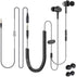 Avantree Long Cord Earbuds for TV & PC, 18ft / 5.5m Extension Cable Earphones with Mic & Extra Long Spring Coil Wire, Metal Stereo in-Ear Wired Bass Headphones for 3.5mm Audio Output Devices - HF027