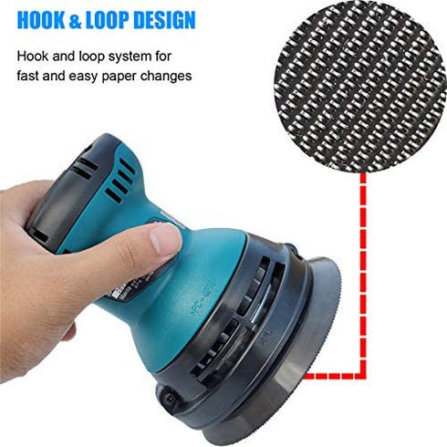 5" Hook & Loop Replacement Sander Pad for Makita & DeWalt Sander - Fit BO5010/K, BO5030/K, BO5031/K, BO5041/K DeWalt DW420/K, DW421/K, DW422/K, DW423/K, DW426/K, D26450, D26451/K, D26453/K, D26456,