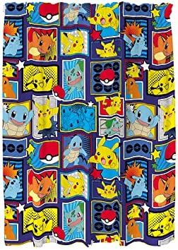 Franco Kids Room Window Curtains Drapes Set, 82 in x 63 in, Pokemon