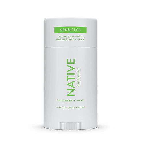 Native Sensitive Deodorant | Natural Deodorant for Women and Men, Aluminum Free, Baking Soda Free, Phthalate Free, Talc Free, Coconut Oil and Shea Butter | Cucumber & Mint (Sensitive)